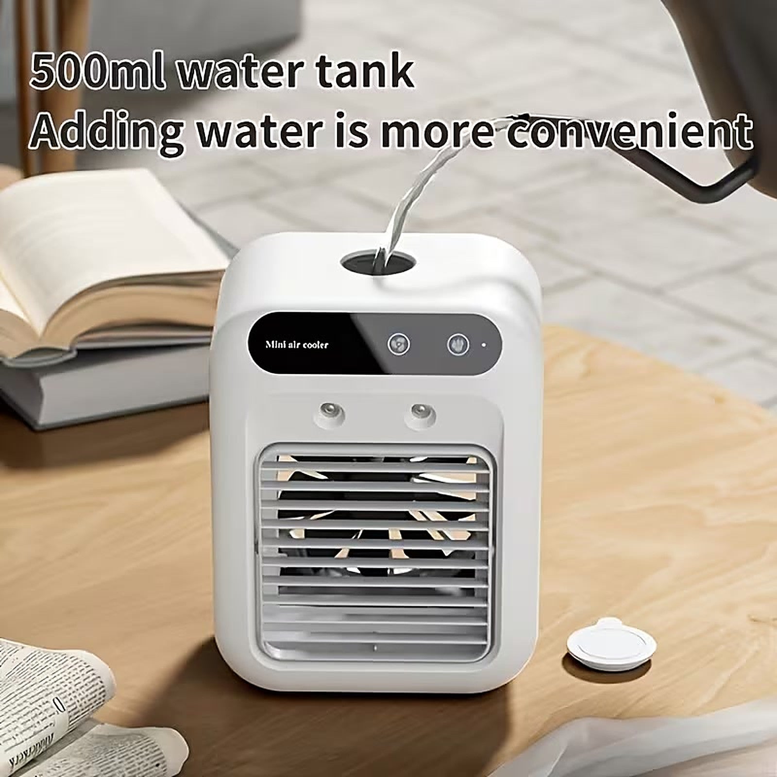 500ml top-fill water tank for easy refilling